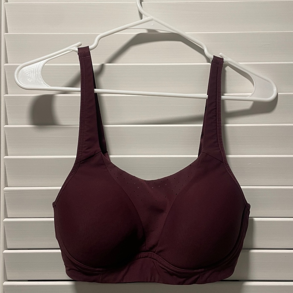 Maroon Lululemon Run Times Bra High Support size 36C
